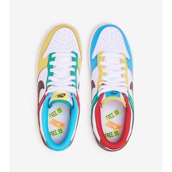 SZ 4.5y - Nike Dunk Low Free 99 White (GS) - New w/ box - Picture 8 of 8